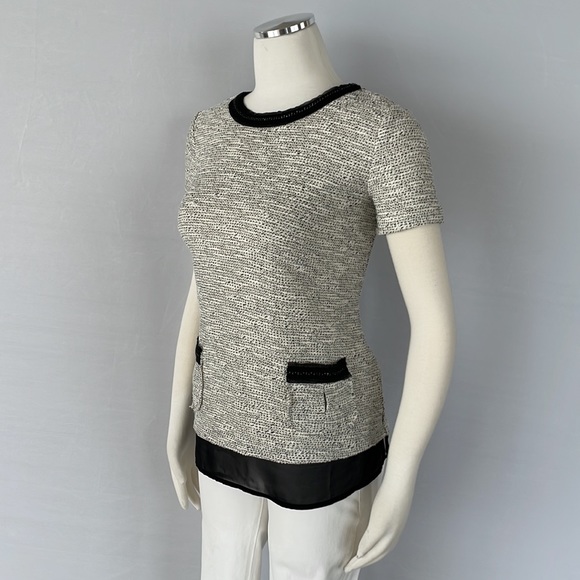 NWT WHBM Tweed Chain Boxy Top Size Small - Picture 8 of 16
